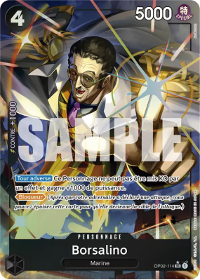 Carte One Piece Borsalino OP02-114 SR ALT ART PRB01