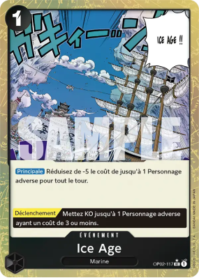 Carte One Piece Ice Age OP02-117 UC ALT ART PRB01