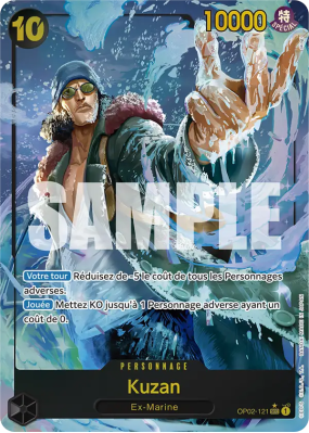 Carte One Piece Kuzan OP02-121 SEC ALT ART PRB01