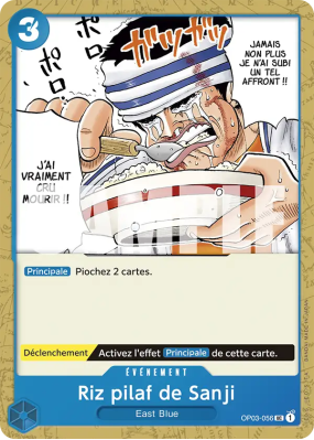 Carte One Piece Riz pilaf de Sanji OP03-056 UC PRB01