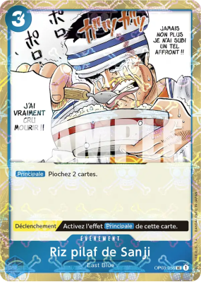 Carte One Piece Riz pilaf de Sanji OP03-056 UC JOLLY ROGER FOIL PRB01