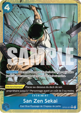 Carte One Piece San Zen Sekai OP03-057 R ALT ART 2 PRB01