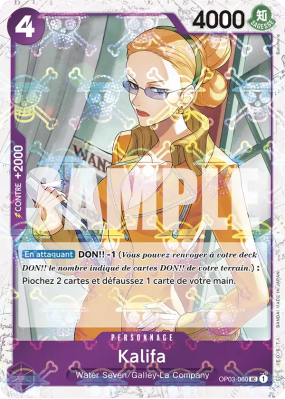 Carte One Piece Kalifa OP03-060 UC JOLLY ROGER FOIL PRB01