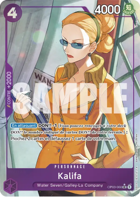 Carte One Piece Kalifa OP03-060 UC ALT ART PRB01