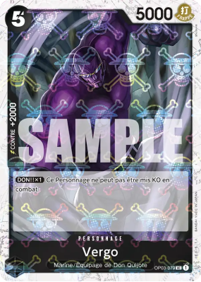 Carte One Piece Vergo OP03-079 UC JOLLY ROGER FOIL PRB01