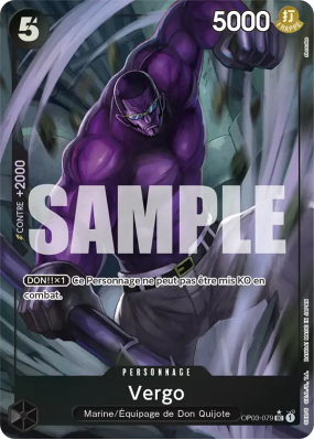 Carte One Piece Vergo OP03-079 UC ALT ART PRB01