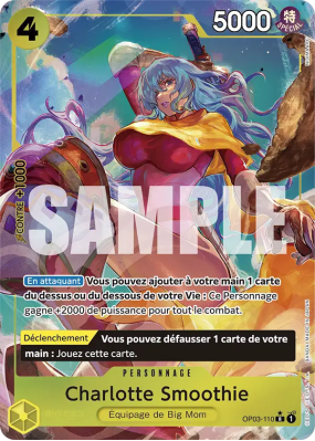Carte One Piece Charlotte Smoothie OP03-110 R ALT ART PRB01