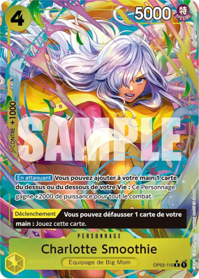 Carte One Piece Charlotte Smoothie OP03-110 R ALT ART 2 PRB01