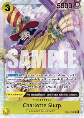 Carte One Piece Charlotte Slurp OP03-113 SR PRB01