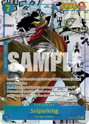 Carte One Piece Sniperking OP03-122 SEC MANGA RARE PRB01
