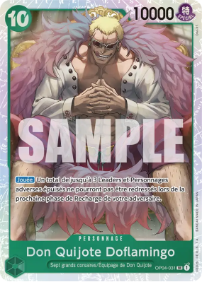Carte One Piece Don Quijote Doflamingo OP04-031 SR PRB01