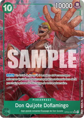 Carte One Piece Don Quijote Doflamingo OP04-031 SR ALT ART PRB01