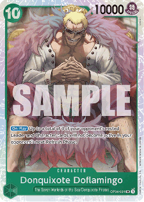 Carte One Piece Don Quijote Doflamingo OP04-031 SR PRB01