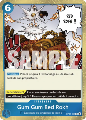 Carte One Piece Gum Gum Red Rokh OP04-056 R PRB01