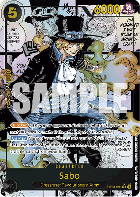 Carte One Piece Sabo OP04-083 SR MANGA RARE PRB01