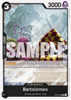 Carte One Piece Bartolomeo OP04-089 R PRB01