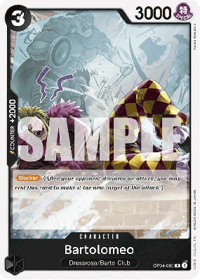 Carte One Piece Bartolomeo OP04-089 R PRB01
