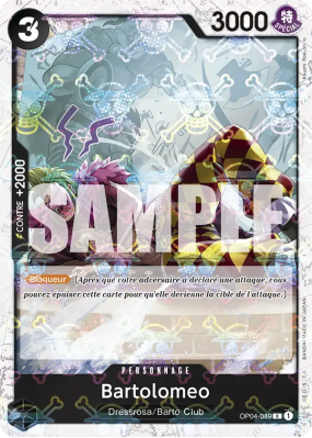 Carte One Piece Bartolomeo OP04-089 R JOLLY ROGER FOIL PRB01