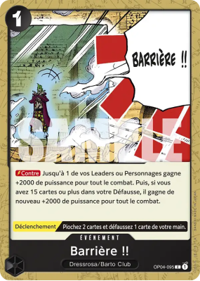 Carte One Piece Barrière !! OP04-095 C PRB01