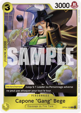Carte One Piece Capone "Gang" Bege OP04-100 R PRB01
