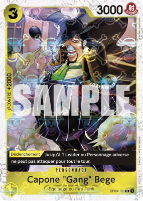 Carte One Piece Capone "Gang" Bege OP04-100 R JOLLY ROGER FOIL PRB01