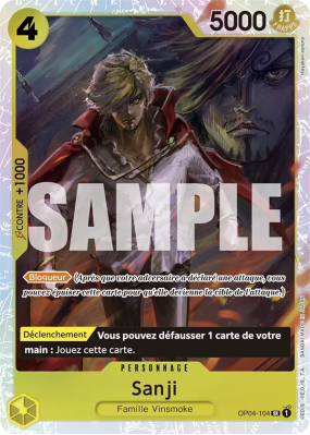 Carte One Piece Sanji OP04-104 SR PRB01