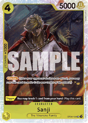 Carte One Piece Sanji OP04-104 SR PRB01