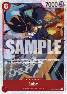 Carte One Piece Sabo OP05-007 SR PRB01
