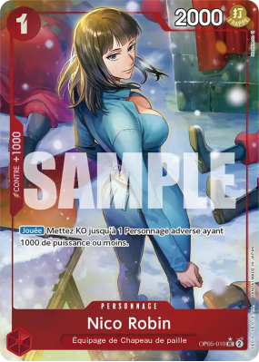 Carte One Piece Nico Robin OP05-010 UC ALT ART PRB01