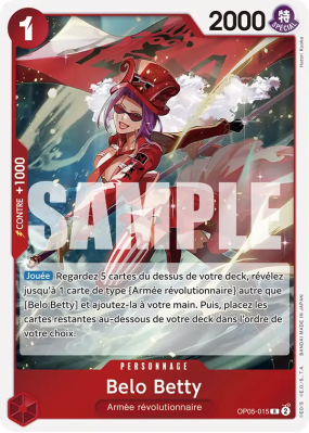 Carte One Piece Belo Betty OP05-015 R PRB01