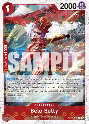 Carte One Piece Belo Betty OP05-015 R JOLLY ROGER FOIL PRB01