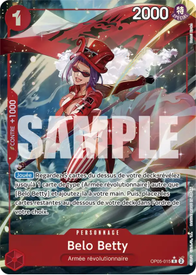 Carte One Piece Belo Betty OP05-015 R ALT ART PRB01