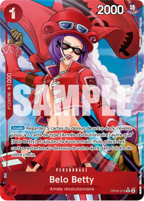 Carte One Piece Belo Betty OP05-015 R ALT ART 2 PRB01
