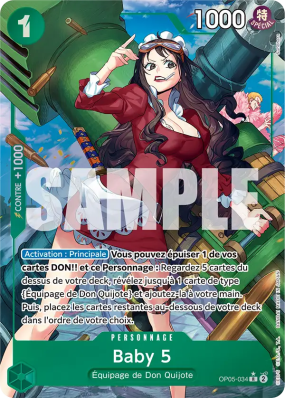 Carte One Piece Baby 5 OP05-034 R ALT ART 2 PRB01