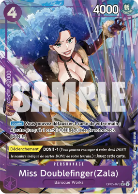 Carte One Piece Miss Doublefinger (Zala) OP05-073 UC ALT ART PRB01
