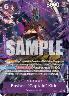 Carte One Piece Eustass "Captain" Kidd OP05-074 SR ALT ART PRB01