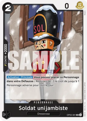 Carte One Piece Soldat unijambiste OP05-081 UC PRB01