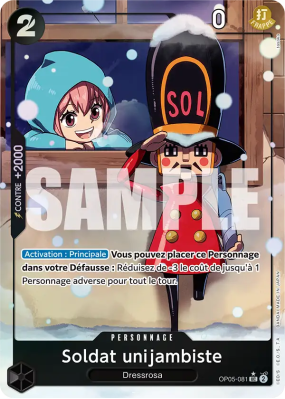 Carte One Piece Soldat unijambiste OP05-081 UC ALT ART 2 PRB01