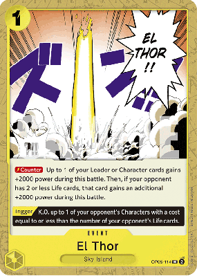 Carte One Piece El Thor OP05-114 UC PRB01