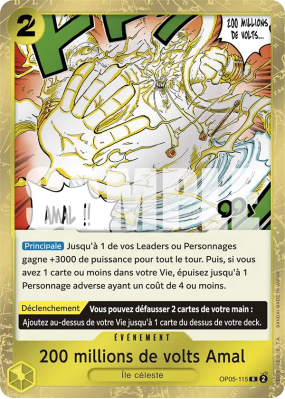 Carte One Piece 200 millions de volts Amal OP05-115 R PRB01