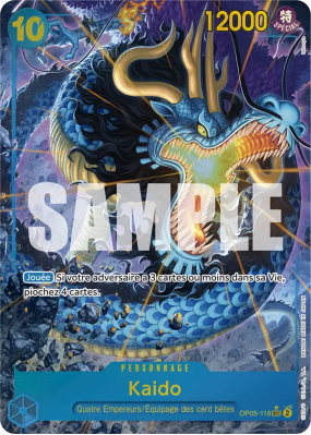 Carte One Piece Kaido OP05-118 SEC ALT ART PRB01