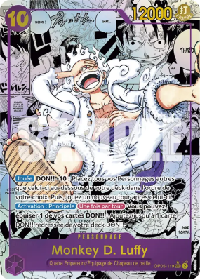 Carte One Piece Monkey D. Luffy OP05-119 SEC MANGA RARE PRB01