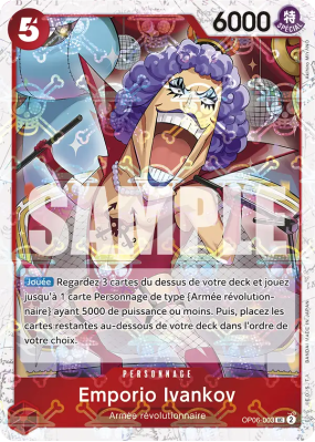 Carte One Piece Emporio Ivankov OP06-003 UC JOLLY ROGER FOIL PRB01