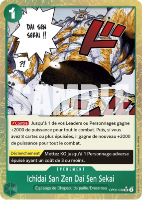 Carte One Piece Ichidai San Zen Dai Sen Sekai OP06-038 UC ALT ART PRB01