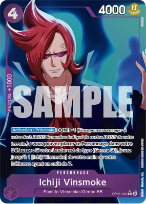 Carte One Piece Ichiji Vinsmoke OP06-060 C ALT ART PRB01