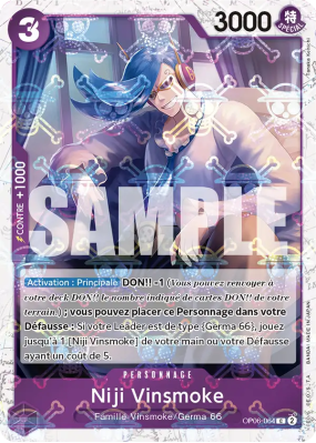 Carte One Piece Niji Vinsmoke OP06-064 C JOLLY ROGER FOIL PRB01