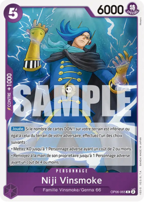 Carte One Piece Niji Vinsmoke OP06-065 R PRB01