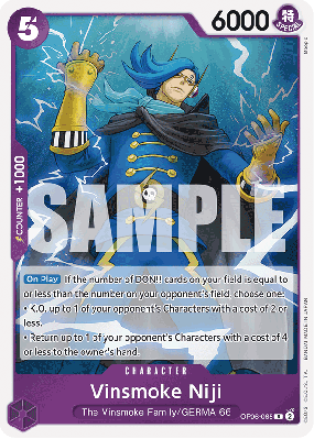 Carte One Piece Niji Vinsmoke OP06-065 R PRB01