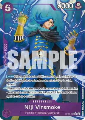 Carte One Piece Niji Vinsmoke OP06-065 R ALT ART PRB01