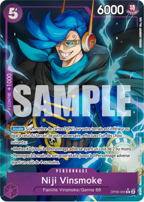 Carte One Piece Niji Vinsmoke OP06-065 R ALT ART 2 PRB01